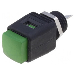 Clemă verde de laborator 70VDC 16A 44mm | Electronic-mag.ro | Componente Electronice
