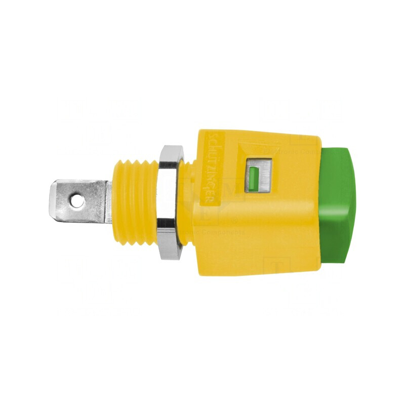 Clemă de laborator galben-verde 70VDC 16A | Electronic-mag.ro | Componente Electronice