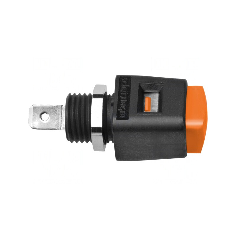 Clemă de laborator portocalie 16A înşurubare nichel | Electronic-mag.ro | Componente Electronice