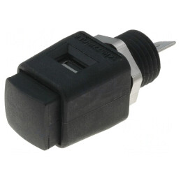 Clemă de laborator neagră 70VDC 16A 44mm | Electronic-mag.ro | Componente Electronice