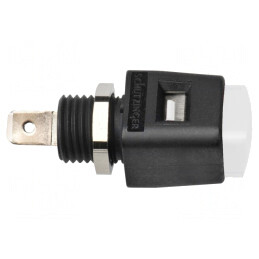 Clemă de laborator albă 70V 16A nichel -25÷90°C | Electronic-mag.ro | Componente Electronice