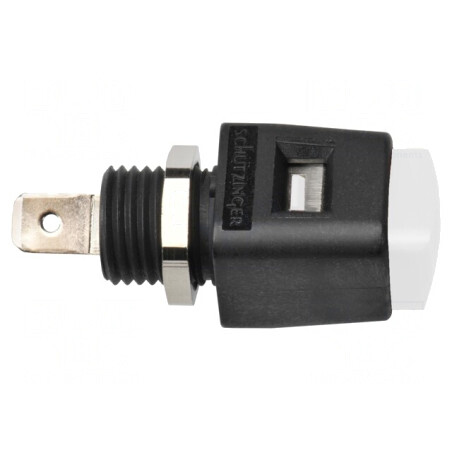 Clemă de laborator albă 70V 16A nichel -25÷90°C | Electronic-mag.ro | Componente Electronice