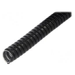Tub de Protecție Oțel Galvanizat Negru IP67 21mm | Electronic-mag.ro | Componente Electronice