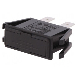 Clemă Siguranțe Cilindrice 5x20mm 250V Neagră Panou | Electronic-mag.ro | Componente Electronice
