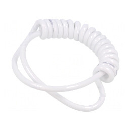 Cablu spiral PUR alb neecranat 6x0,22mm2 0,1m-0,4m 300V | Electronic-mag.ro | Componente Electronice