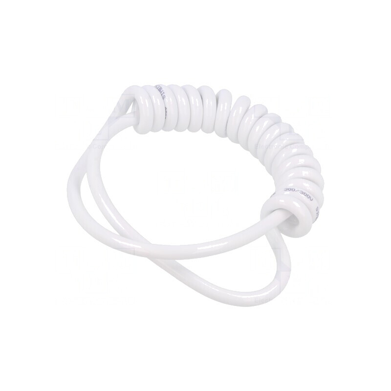 Cablu spiral PUR alb neecranat 6x0,22mm2 0,1m-0,4m 300V | Electronic-mag.ro | Componente Electronice