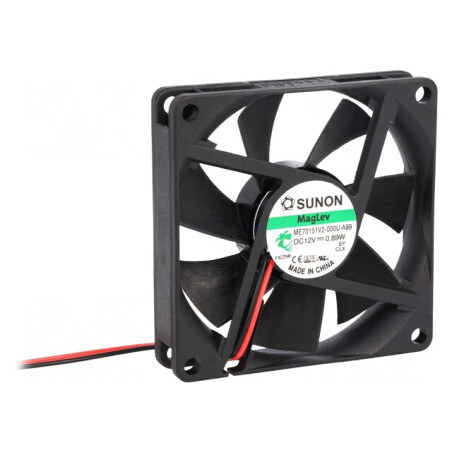 Ventilator axial DC 12V 70x70x15mm 38,87m3/h 26,5dBA | Electronic-mag.ro | Componente Electronice