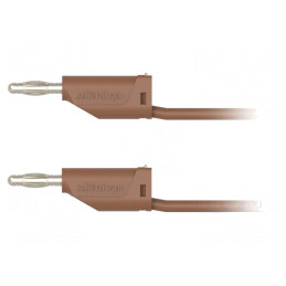 Cablu de măsurare 70VDC 33VAC 16A 4mm maro | Electronic-mag.ro | Componente Electronice
