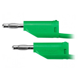 Cablu de măsurare verde 4mm 70VDC 33VAC 16A cu soclu axial | Electronic-mag.ro | Componente Electronice