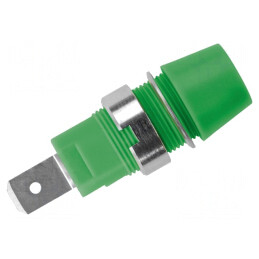 Soclu Banană Verde 4mm 32A 1kV | Electronic-mag.ro | Componente Electronice