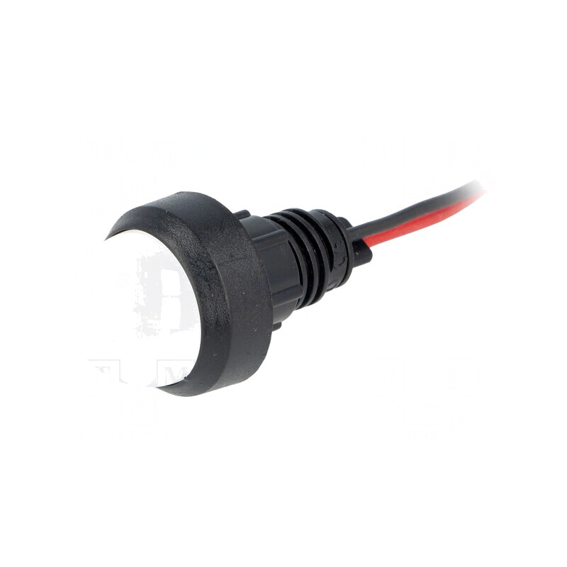 Lampă LED control albă 220V 13mm IP40 plastic | Electronic-mag.ro | Componente Electronice