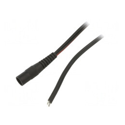 Cablu Alimentare DC 5,5/2,1 Negru 5m | Electronic-mag.ro | Componente Electronice