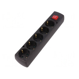 Conector Alimentare AC Mamă Splitter 2P PE 250VAC 16A Negru | Electronic-mag.ro | Componente Electronice