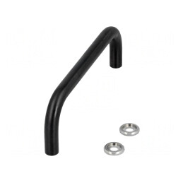 Manetă Oțel Neagră 43mm Fixare Șurub M5 Ø10mm | Electronic-mag.ro | Componente Electronice