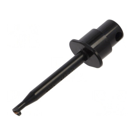 Clips Măsurare cu Cârlig Neagră 2mm 60VDC 30VAC | Electronic-mag.ro | Componente Electronice