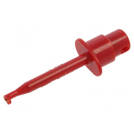Clips de măsurare cu cârlig roșie 2mm 60VDC 30VAC | Electronic-mag.ro | Componente Electronice