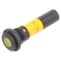 Lampă de control LED galbenă 130VDC Ø16mm | Electronic-mag.ro | Componente Electronice