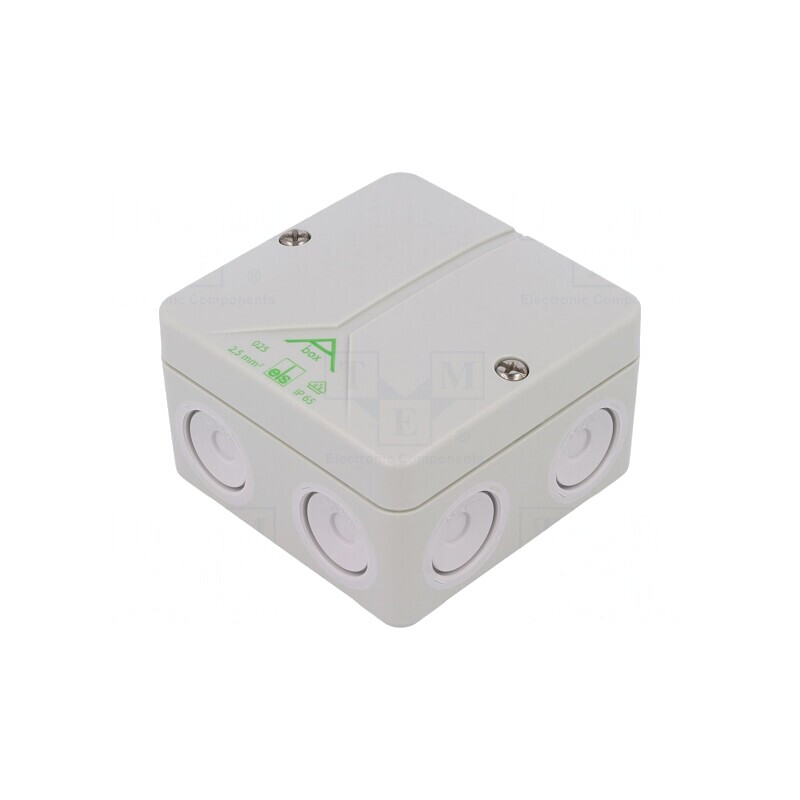 Cutie de conexiuni 80x80x52mm polistiren | Electronic-mag.ro | Componente Electronice