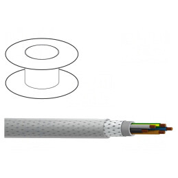 Cablu PVC Transparent 7G1,5mm2 100m 300V/500V