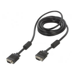 Cablu D-Sub 15 pini HD Negru 5m | Electronic-mag.ro | Componente Electronice