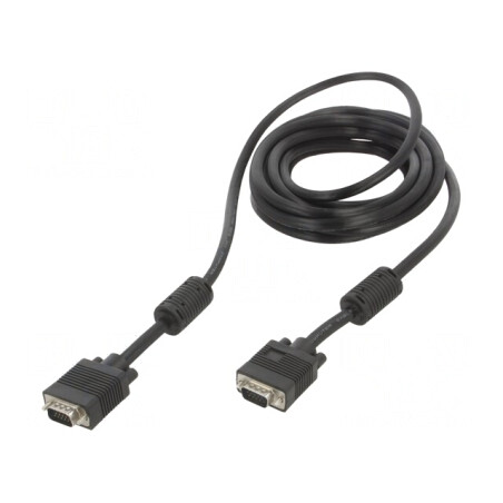 Cablu D-Sub 15 pini HD Negru 5m | Electronic-mag.ro | Componente Electronice
