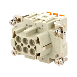 Conector HDC Inserturi Contact Mamă 6 6PE 16A | Electronic-mag.ro | Componente Electronice