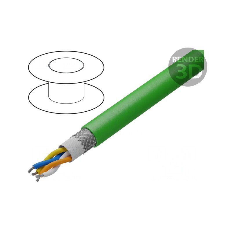 Cablu Ethernet Industrial 2x2x0,75mm2 PROFINET Cat 5e | Electronic-mag.ro | Componente Electronice Cablu Ethernet Industrial 2x2x0,75mm2 PROFINET Cat 5e | Electronic-mag.ro | Componente Electronice