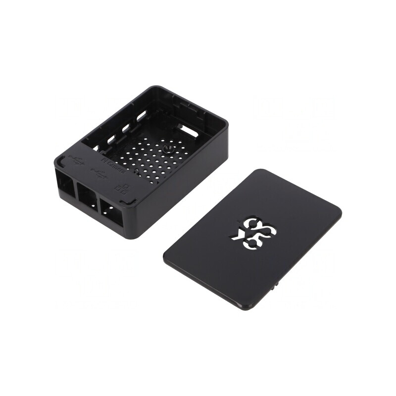 Carcasă neagră pentru Raspberry Pi 4 B | Electronic-mag.ro | Componente Electronice
