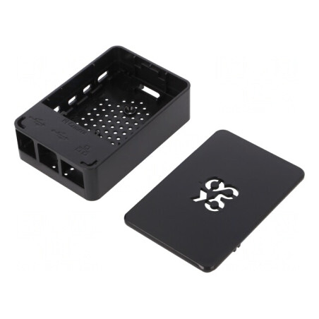 Carcasă neagră pentru Raspberry Pi 4 B | Electronic-mag.ro | Componente Electronice