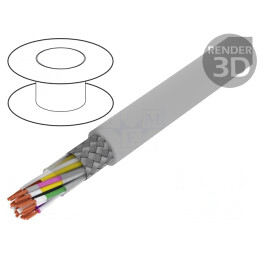 Cablu PVC gri 50V 10x2x0,22mm2 cu autostingere