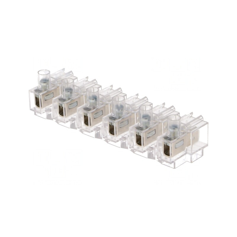 Regletă de conexiuni cu terminal șurub 6 piste 0,75-4mm2 | Electronic-mag.ro | Componente Electronice