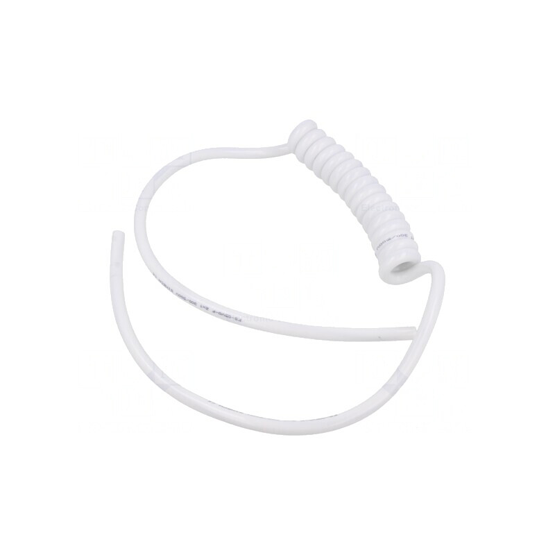 Cablu spiralat neecranat PUR alb 300V 0,1m-0,4m | Electronic-mag.ro | Componente Electronice