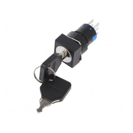 Întrerupător cu cheie 3PST Ø16mm | Electronic-mag.ro | Componente Electronice