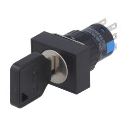 Comutator cu Cheie 3PST Ø16mm | Electronic-mag.ro | Componente Electronice