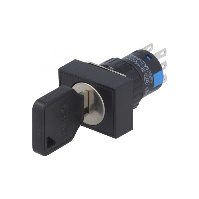 Comutator cu Cheie 3PST Ø16mm | Electronic-mag.ro | Componente Electronice