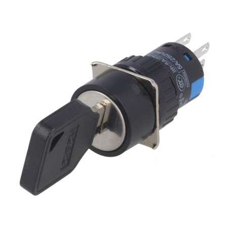 Întrerupător cu Cheie 3PST Ø16mm | Electronic-mag.ro | Componente Electronice