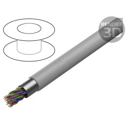 Cablu Ecranat PVC Gri 12x2x0,5mm | Electronic-mag.ro | Componente Electronice