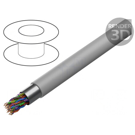 Cablu Ecranat PVC Gri 12x2x0,5mm | Electronic-mag.ro | Componente Electronice