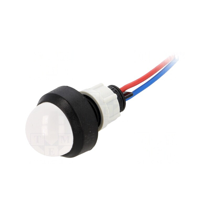 Lampă LED Convex Albă 12V Ø13mm IP40 | Electronic-mag.ro | Componente Electronice