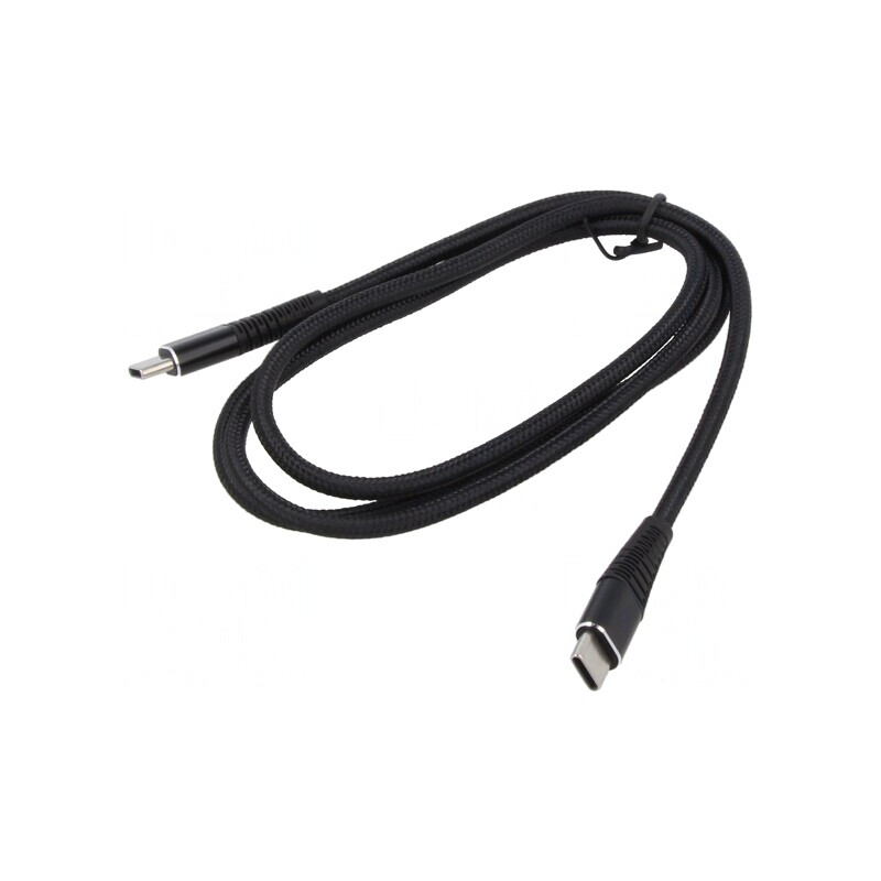 Cablu USB-C 2.0 Negru 1m 480Mbps | Electronic-mag.ro | Componente Electronice