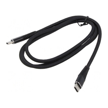 Cablu USB-C 2.0 Negru 1m 480Mbps | Electronic-mag.ro | Componente Electronice