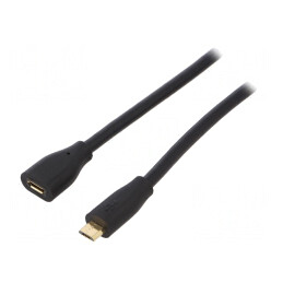 Cablu USB 2.0 Micro USB B 5m Negru