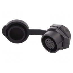 Conector Circular Mamă 9 PIN 5A Aurit | Electronic-mag.ro | Componente Electronice