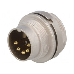 Conector M16 Soclu Tată Lipire 5 PIN 5A 60V IP68 | Electronic-mag.ro | Componente Electronice