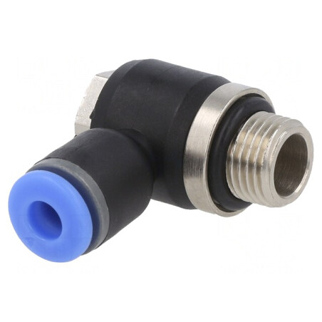 Racord Push-in Unghi Alamă Nichelată PBT 0,95-15bar | Electronic-mag.ro | Componente Electronice