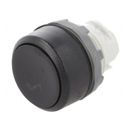 Comutator apăsare 22mm negru