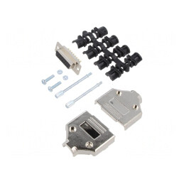 D-Sub 15-Pin Mufă Mamă pe Cablu Kit Complet | Electronic-mag.ro | Componente Electronice