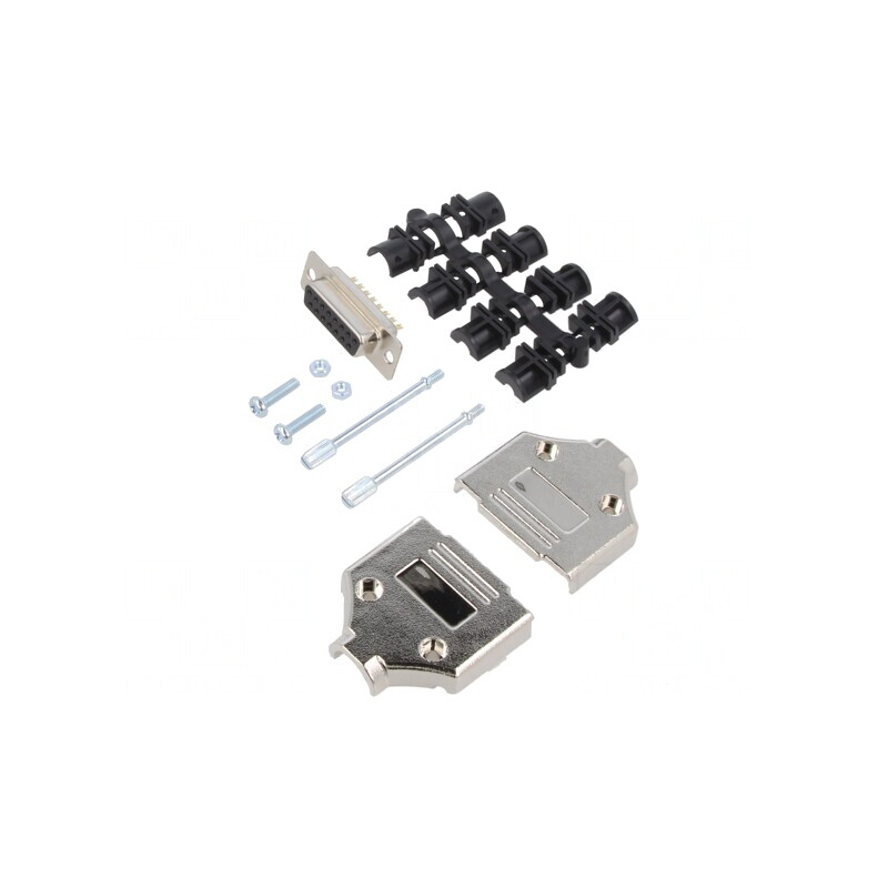 D-Sub 15-Pin Mufă Mamă pe Cablu Kit Complet | Electronic-mag.ro | Componente Electronice
