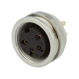 Conector M16 Soclu Mamă 4-Pin 5A 250V IP68 | Electronic-mag.ro | Componente Electronice
