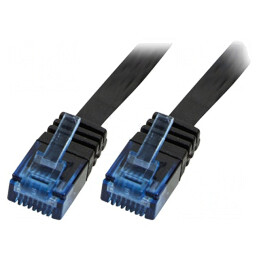 Patch cord U/UTP 5e PVC Negru 15m | Electronic-mag.ro | Componente Electronice